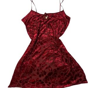 Red Slip Dress Y2K
